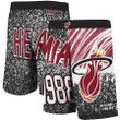 Miami Heat  Hardwood Classics Jumbotron Sublimated Shorts - Black