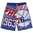 Philadelphia 76ers  Big & Tall Hardwood Classics Jumbotron Shorts - Royal