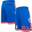 Philadelphia 76ers Pro Standard Chenille Shorts - Royal