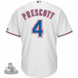 Men's Dak Prescott Texas Rangers Majestic NFL x MLB Crossover Cool Base Player- White Jersey