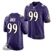 Men's Baltimore Ravens Jayson Oweh 2021 NFL Draft Game- Purple Jersey