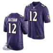 Men's Baltimore Ravens Rashod Bateman 2021 NFL Draft Game- Purple Jersey