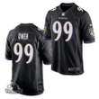 Youth's  Baltimore Ravens Jayson Oweh 2021 NFL Draft Game Jersey Black