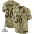 Men's  Steelers #36 Jerome Bettis Camo  Stitched NFL Limited 2018 Salute To Service Jersey