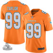 Men's  Miami Dolphins #99 Jason Taylor Orange  Stitched NFL Limited Rush Jersey