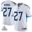 Men's  Tennessee Titans #27 Eddie George White  Stitched NFL Vapor Untouchable Limited Jersey