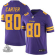 Men's  Vikings #80 Cris Carter Purple  Stitched NFL Limited Rush Jersey