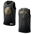 Men's   Portland Trail Blazers #4 Maurice Harkless Golden Edition Jersey - Black , Basketball Jersey