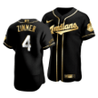 Men's   Cleveland Guardians Bradley Zimmer #4 Golden Edition Black  Jersey , MLB Jersey