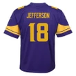 Youth's Justin Jefferson Alternate Minnesota Vikings Game Jersey - Purple