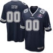 Men’s Dallas Cowboys Super Bowl LVIII Home Custom Game Jersey – Navy – Replica