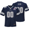 Youth’s Dallas Cowboys Super Bowl LVIII Home Custom Game Jersey – Navy – Replica