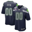 Custom Seattle Seahawks Super Bowl LVIII Home Game Jersey – College Navy for Mens – Replica