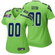 Women Custom Neon Green Seattle Seahawks Super Bowl LVIII Alternate Game Jersey – Replica