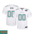 Custom Miami Dolphins Super Bowl LVIII Away Game Player Limited Jersey for Youth – White – Replica