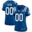 Custom Indianapolis Colts Super Bowl LVIII Home Game Jersey 2023 NFL Draft First Round Pick – Royal for Women – Replica