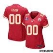 Custom Kanas City Chiefs Super Bowl LVIII Home Game Jersey for Women – Red – Replica