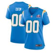 Custom Women Los Angeles Chargers Super Bowl LVIII Home Game Jersey – Powder Blue – Replica