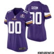 Custom Women Minnesota Vikings Super Bowl LVIII Game Jersey – Court Purple – Replica