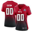 Custom Atlanta Falcons Super Bowl LVIII Alternate Game Jersey Red Women – Replica