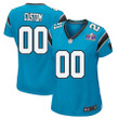 Custom Women Carolina Panthers Super Bowl LVIII Alternate Game Jersey – Blue – Replica