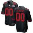Custom Super Bowl LVIII Limited Alternate Black 49ers Jersey for Man – Replica