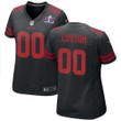 Custom Super Bowl LVIII Limited Alternate Black 49ers Jersey for Women – Replica