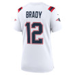 Tom Brady New England Patriots Women's Retired Game Jersey - White