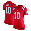 Mac Jones New England Patriots Women's Game Alternate Jersey - Red