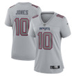 Mac Jones New England Patriots Women's Atmosphere Fashion Game Jersey - Gray