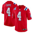 Bailey Zappe New England Patriots Alternate Game Player Jersey - Red