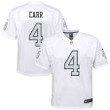 Derek Carr Las Vegas Raiders Youth Color Rush Game Jersey - White