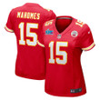 Patrick Mahomes Kansas City Chiefs Women's Super Bowl LVII Patch Game Jersey - Red
