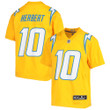 Justin Herbert Los Angeles Chargers Youth Inverted Team Game Jersey - Gold