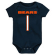 Men's Justin Fields Chicago Bears Newborn &amp; Infant Team Player Bodysuit - Navy