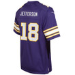 Justin Jefferson Minnesota Vikings Youth Classic Player Game Jersey - Purple