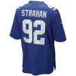Men's Michael Strahan New York Giants Game Retired Player Jersey - Royal