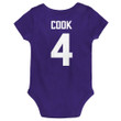 Men's Dalvin Cook Minnesota Vikings Newborn &amp; Infant Team Player Bodysuit - Purple