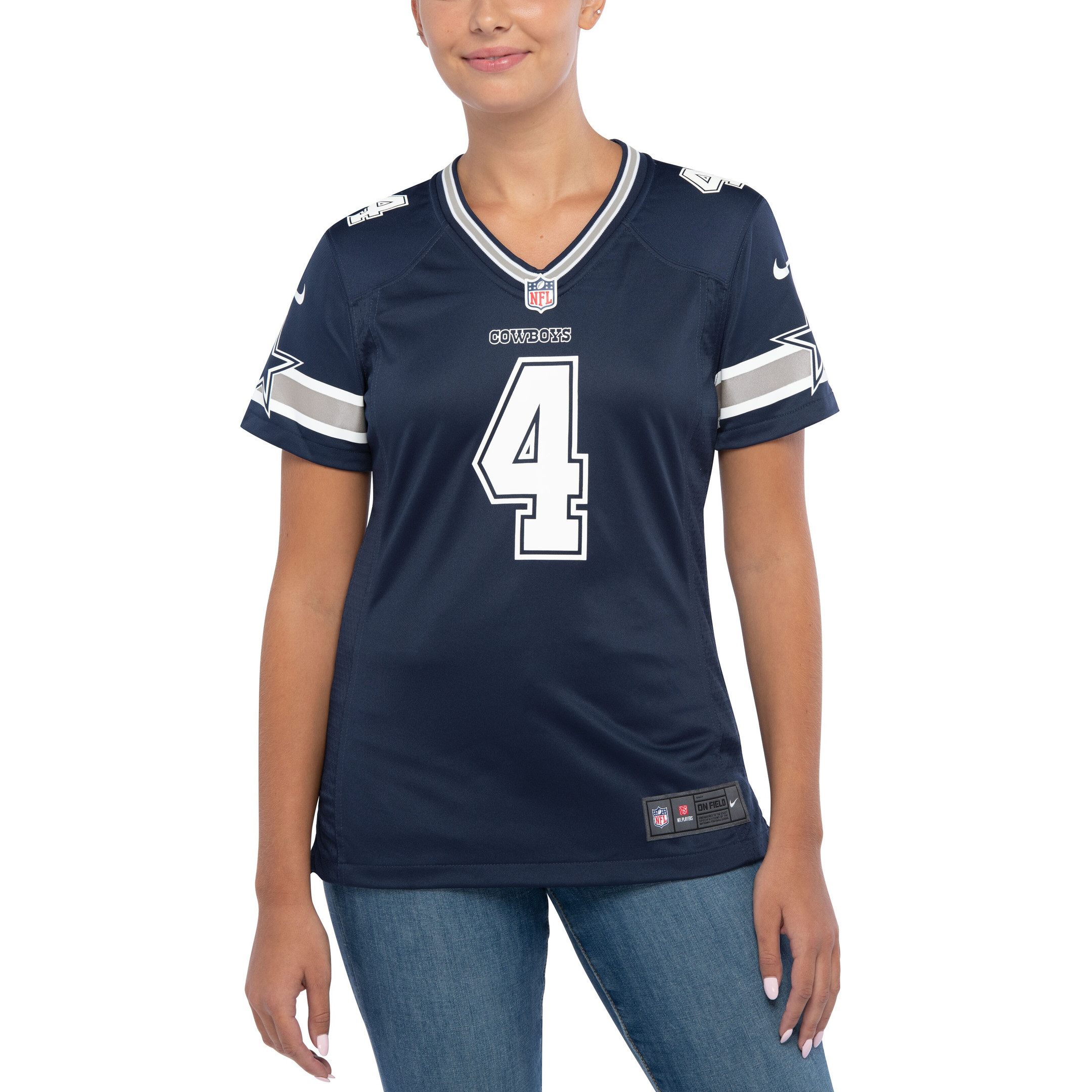 Dak Prescott Dallas Cowboys Women's Game Team Jersey - Navy