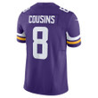Men's Kirk Cousins Minnesota Vikings Vapor F.U.S.E. Limited Jersey - Purple