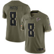 Men's Kyle Pitts Atlanta Falcons 2022 Salute To Service Limited Jersey - Olive
