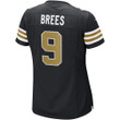 Drew Brees New Orleans Saints Women's Alternate Game Jersey - Black