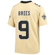 Drew Brees New Orleans Saints Youth Inverted Game Jersey - Gold