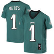 Jalen Hurts Philadelphia Eagles Youth Replica Player Jersey - Green