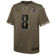 Kyle Pitts Atlanta Falcons Youth 2022 Salute To Service Player Limited Jersey - Olive