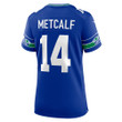 DK Metcalf Seattle Seahawks Women's Throwback Player Game Jersey - Royal