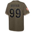 Aaron Donald Los Angeles Rams Youth 2022 Salute To Service Player Limited Jersey - Olive