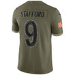 Men's Matthew Stafford Los Angeles Rams 2022 Salute To Service Limited Jersey - Olive