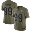 Men's Aaron Donald Los Angeles Rams 2022 Salute To Service Limited Jersey - Olive