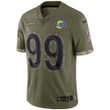 Men's Aaron Donald Los Angeles Rams 2022 Salute To Service Limited Jersey - Olive